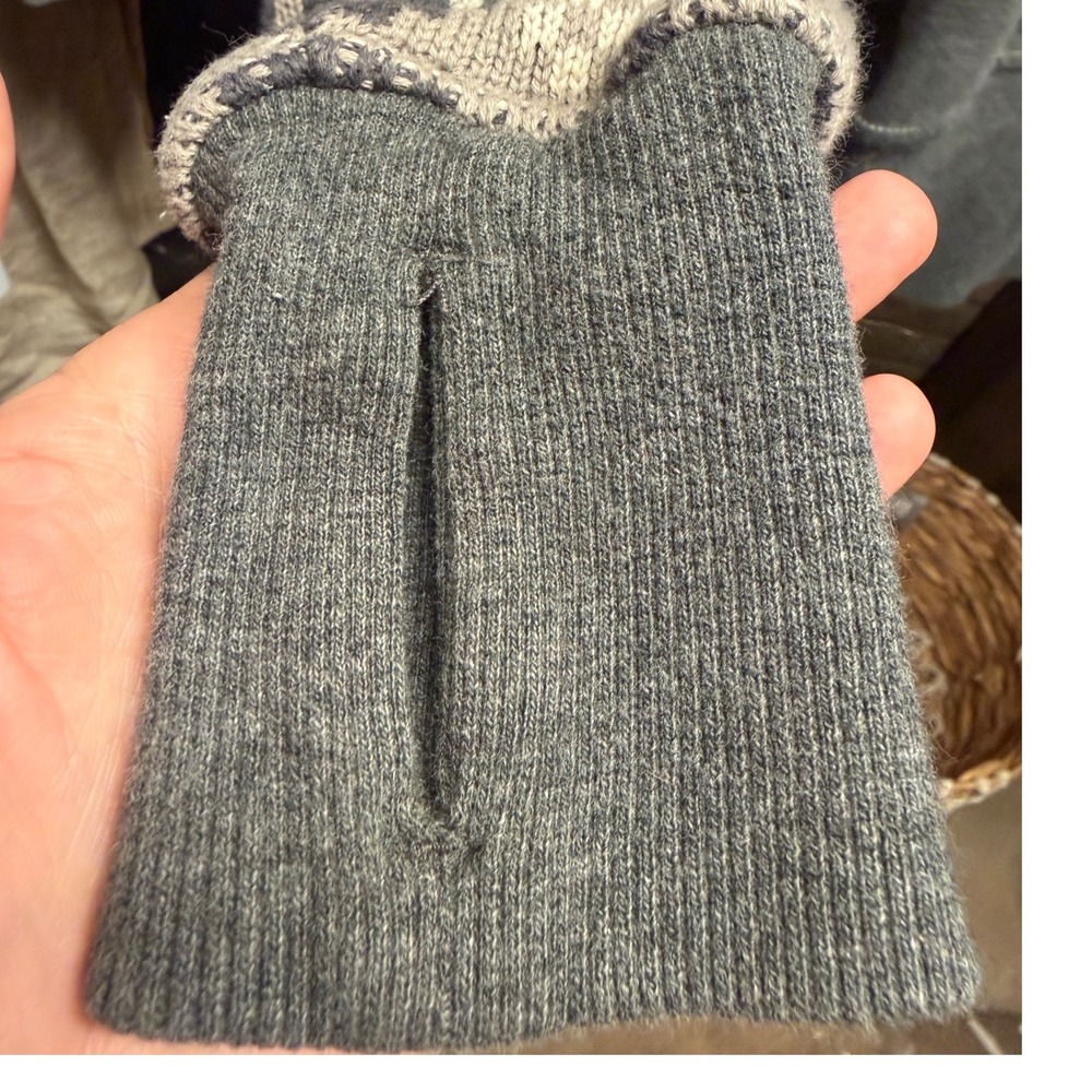 Lululemon Scuba Hoodie Grey Fair Isle Knit Full Zip Sweatshirt Size 4 - Picture 3 of 5
